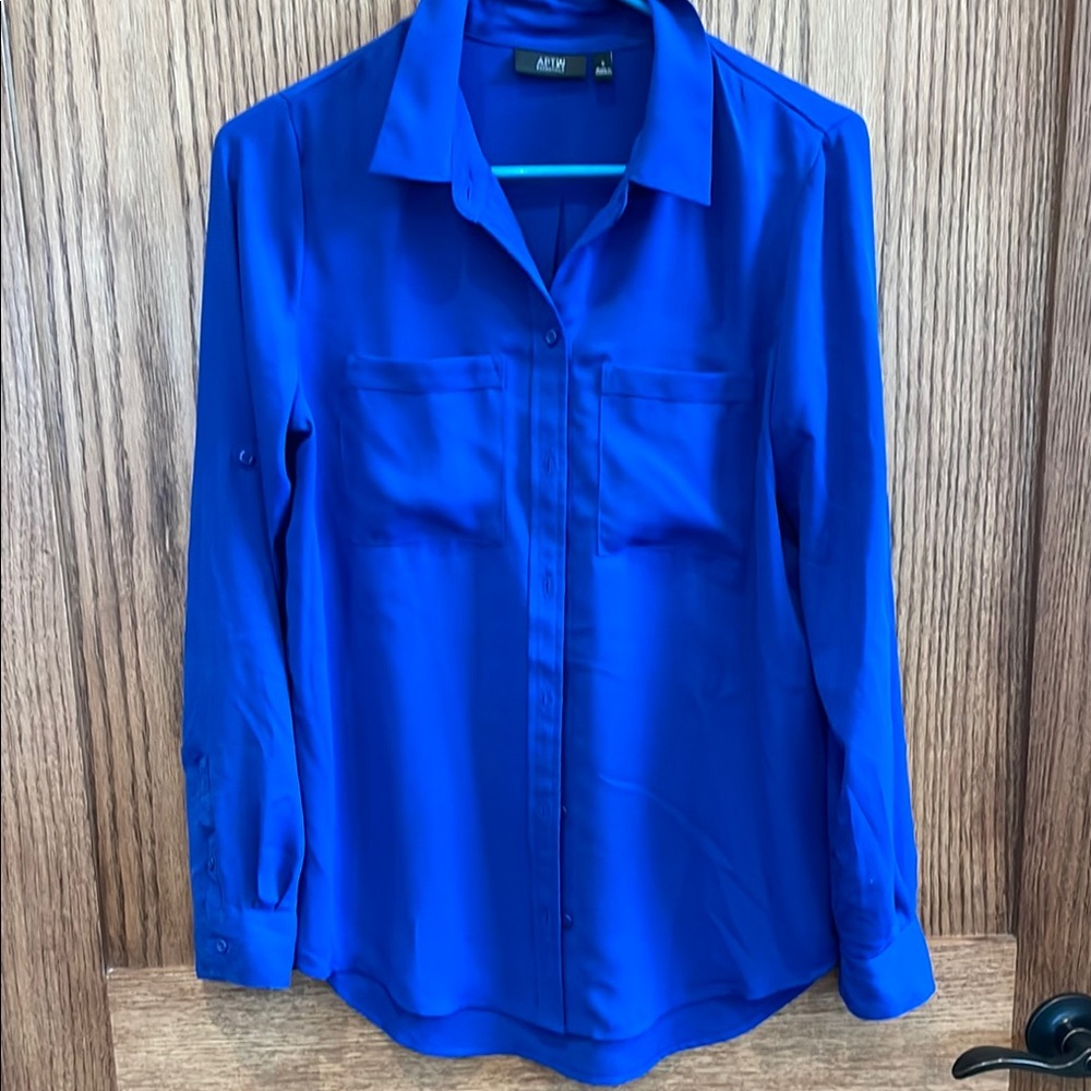 Vibrant Blue Long Sleeve Blouse